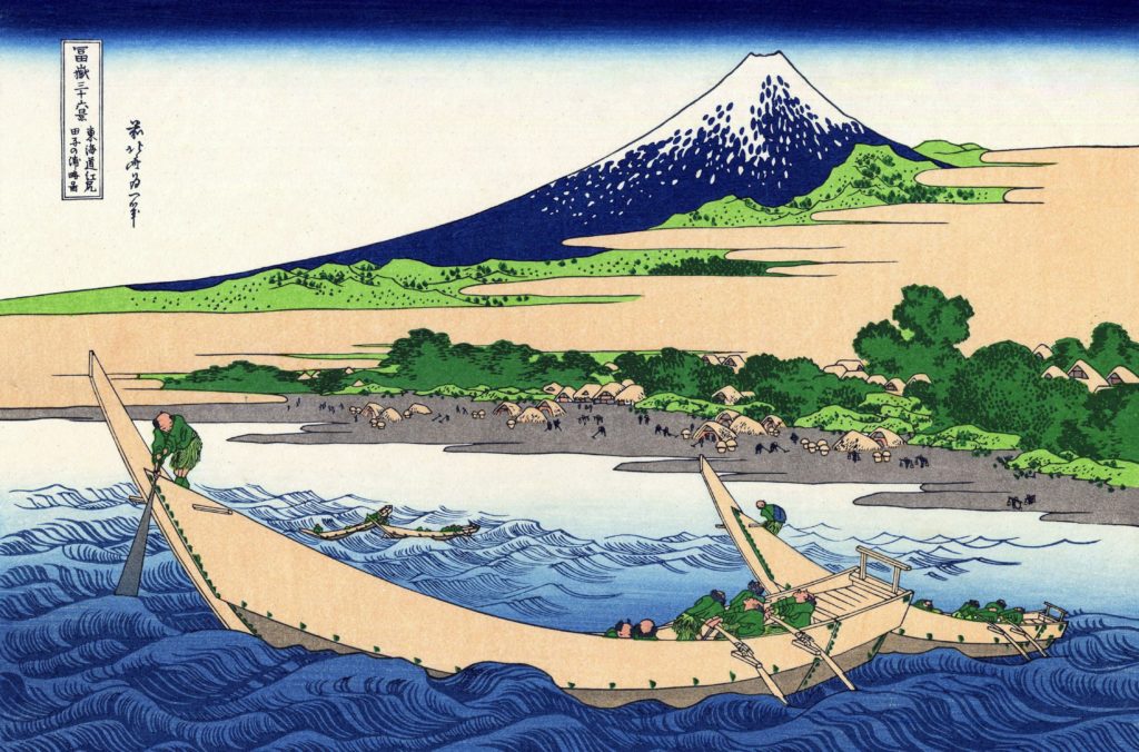 富嶽三十六景 東海道江尻田子の浦略図